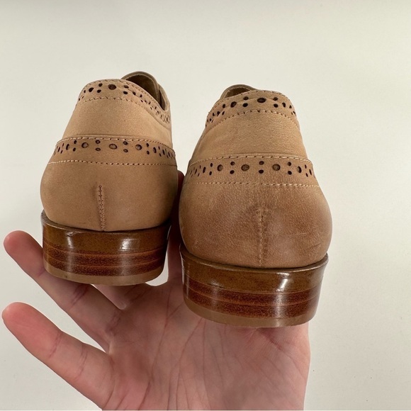 Splendid flats size 6 tan leather brouge wingtip oxfords spectators Academia - Picture 8 of 13